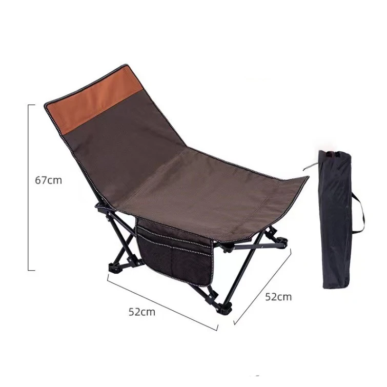 Hot Sell Lounge Folding Chair Outdoor Metal Frame Chair Oxford Cloth Outdoor Camping Fishing Chair With Adjustable Back