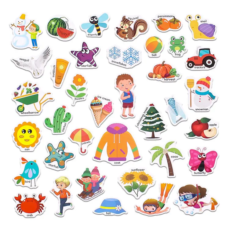 Best Selling Kids Portable Quiet Book Die Cut Stickers Imagination and Creativity Static Sticker Book
