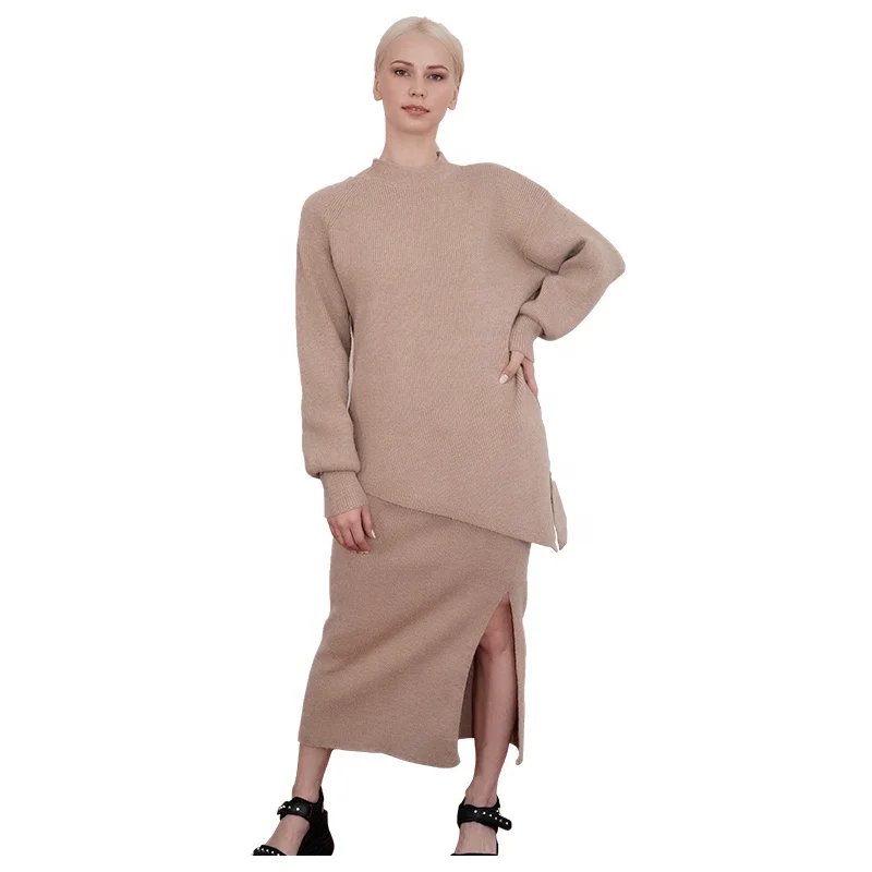 Дешевая Цена по прейскуранту завода, женский свитер с длинным рукавом платье для женщин зимние женские платья, комплект с толстовкой, комплект из двух предметов