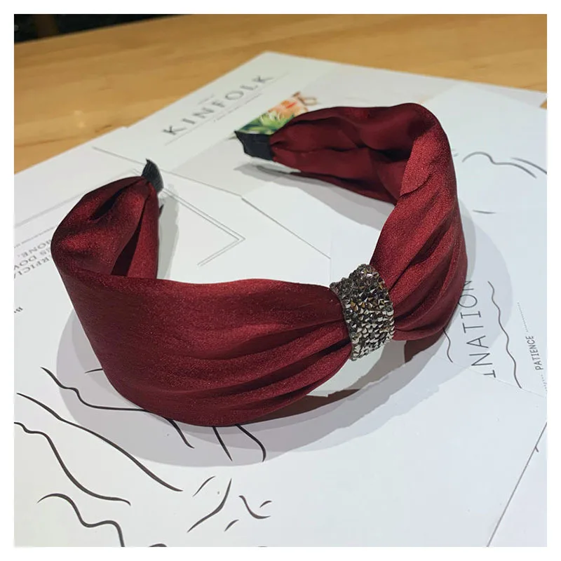 Vintage headband simple Korean wide-brimmed headband women hair accessories
