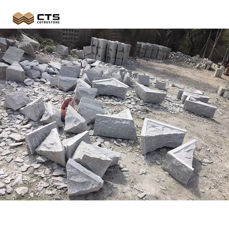 Hot Sell Natural Surface Grey Granite Garden Wall Chinese G603 Exterior Cladding Tiles Mushroom Stone