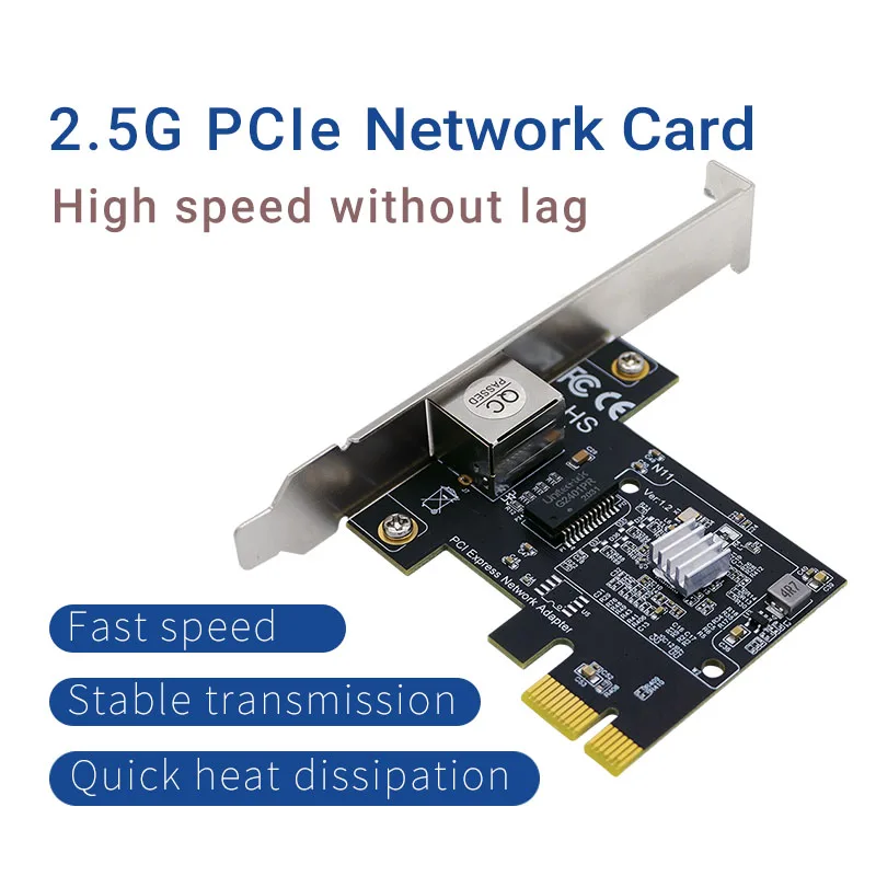 OEM One-Stop Supplier 10/100/1000M/2.5G PCI-Express RJ45 Network LAN Card Support Hardware Auto-Correction