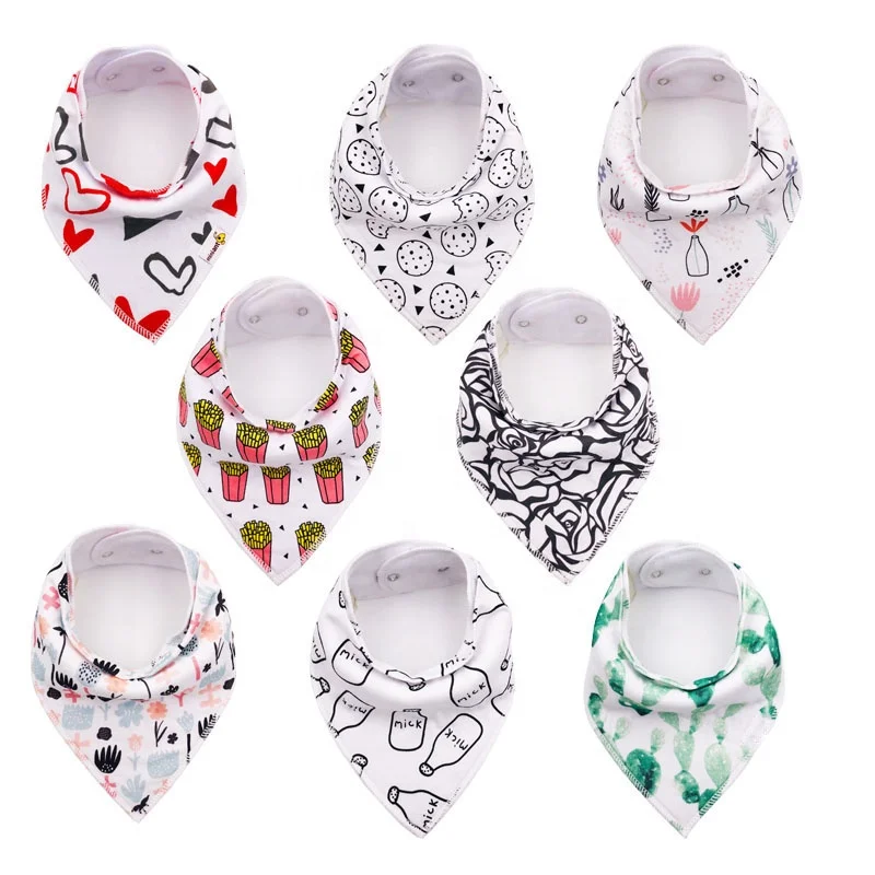 Factory Price Baby Saliva Towel Bib Eco-friendly Designer Boy Wears Boutique Baby Bandana Bibs