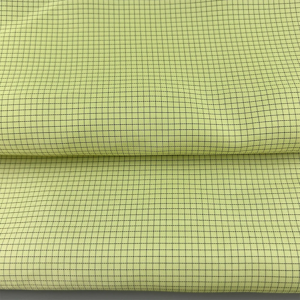 JEJOR Lint Free Cleanroom 5mm Grid Anti Static ESD Polyester Conductive Fabric for Clothing
