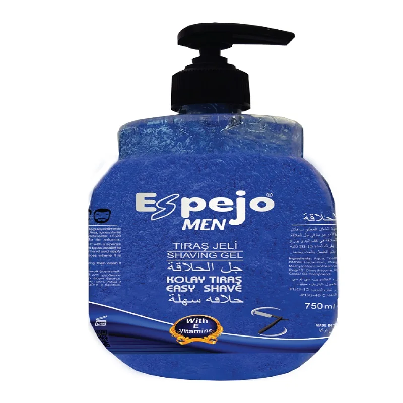 
ESPEJO Men Shaving Gel 750 ml beard shaving moustache shaving easy shave with vitamin E pump face shaving gel for men 