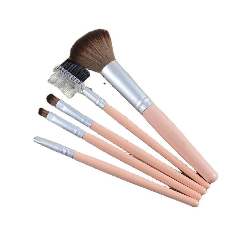 low moq 5 pcs beauty makeup face brush personalized orange set