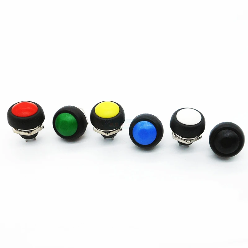 DS333 12mm Button switch round key switch automatic reset horn switch red green yellow blue black PBS-33B