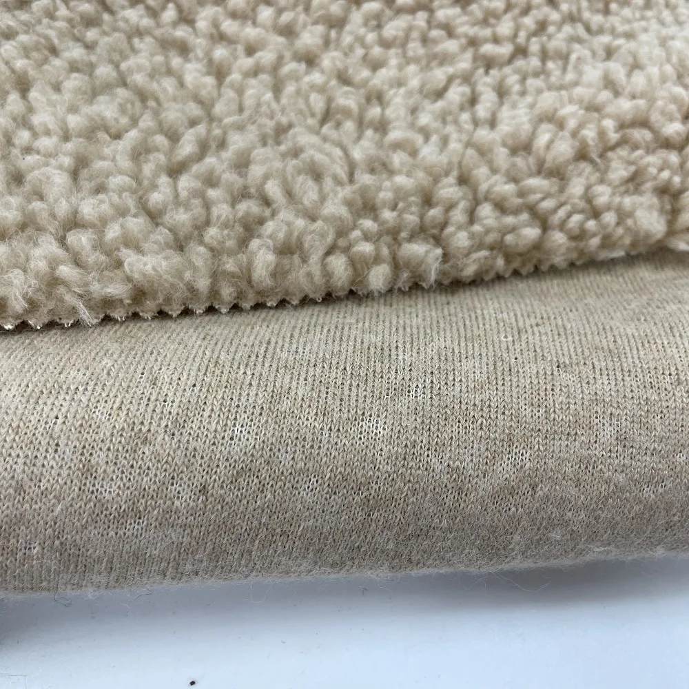 High Quality 525gsm Super Soft Sustainable Flannel Fleece Fabric 15% Polyester 85% wool Fabric