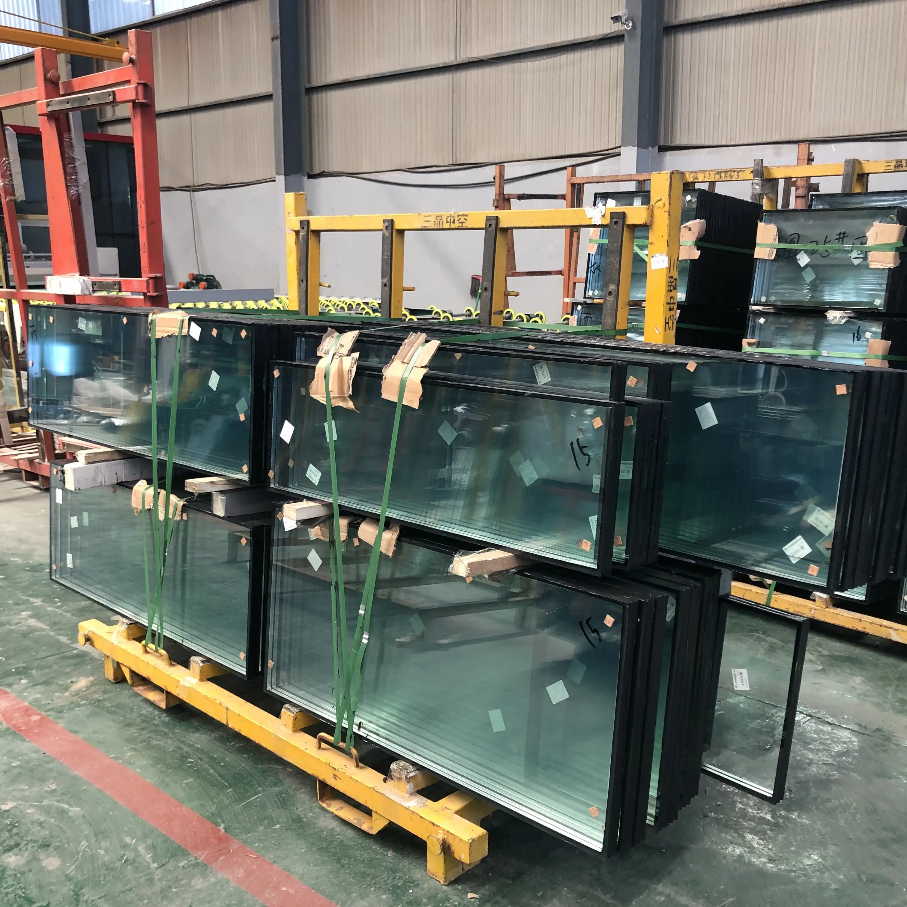 Glass Factory Double Glazed Low E Curtain Wall Insulated Glass windows Panels,Tempered Hollow Vacuum Insulating Glass