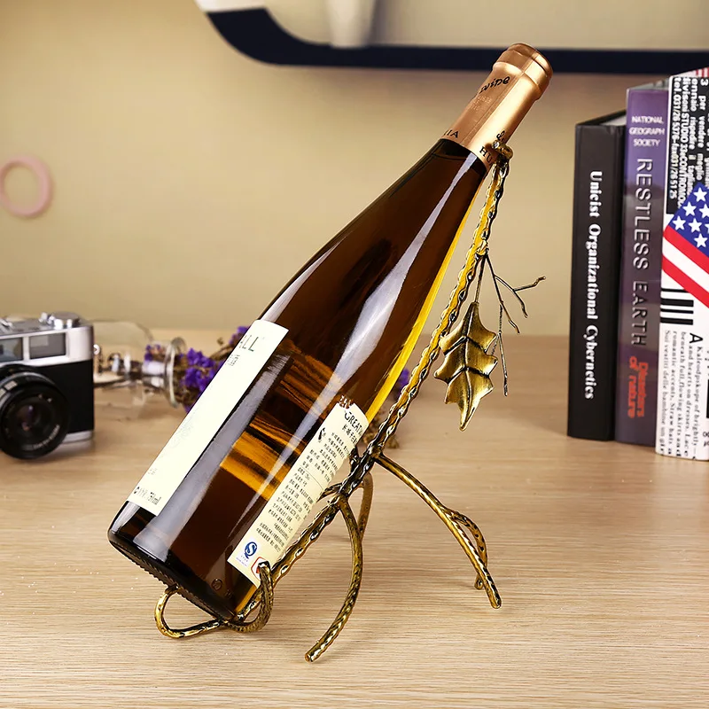 Creative Holder Iron Decoration Wine Rack Metal For Home Bar