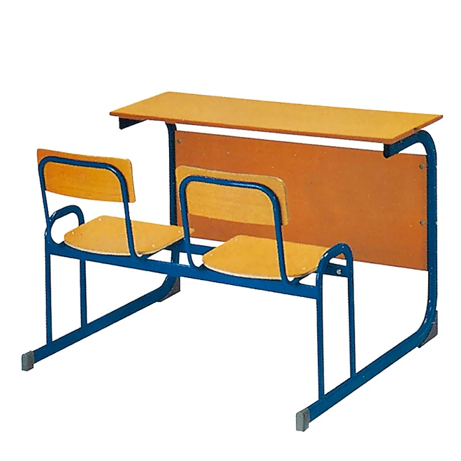 China Supply Double Seats Table Sets School Classroom Desk with Chairs Furniture