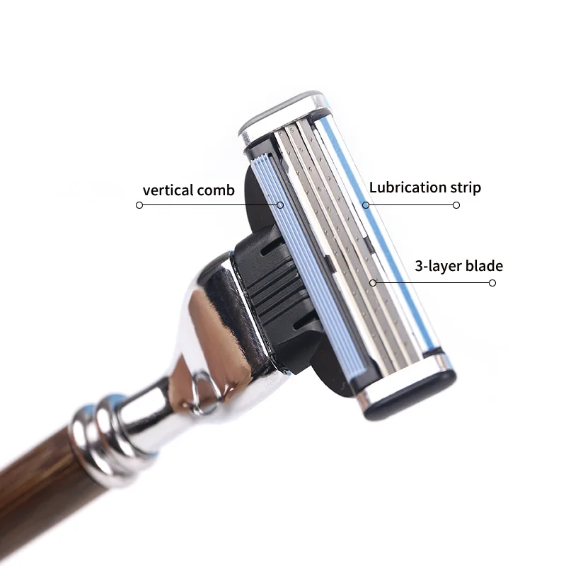 Wholesale Three Blade Safety Razor Aluminum Handle Classical Rose Shaver Razor