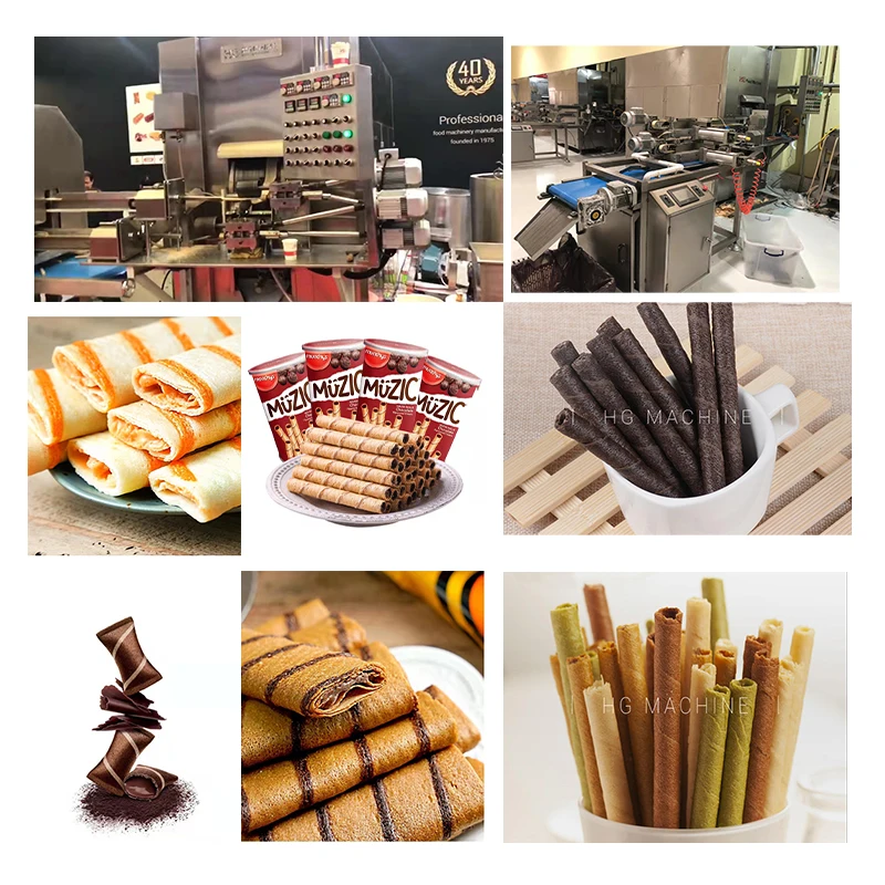 Wafer roll baking machine/Automatic Snack egg roll maker equipment / Pancake and Crepe Machine with good discountnt