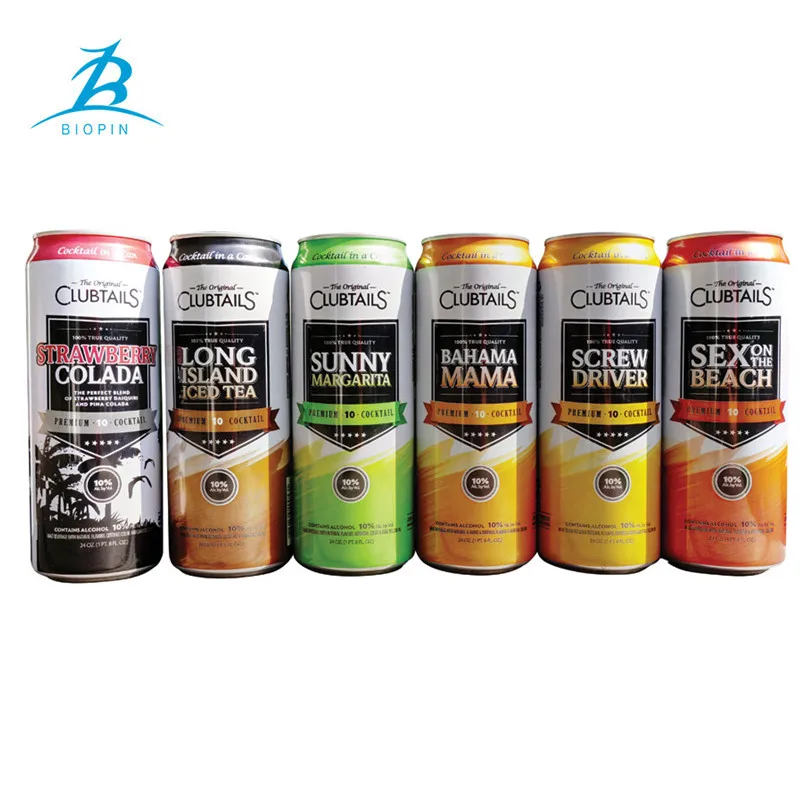 Empty printed metal aluminum can 190ml 250ml 330ml 500ml cans 12oz 16oz cans for soda energy drink beverage beer packaging