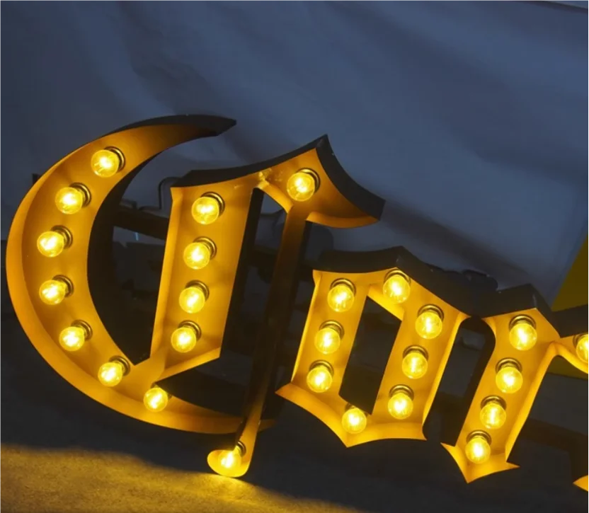 High Quality 4ft Outdoor LED Marquee Letters for Wedding/Party Decoration LED Light up Sign in Metal