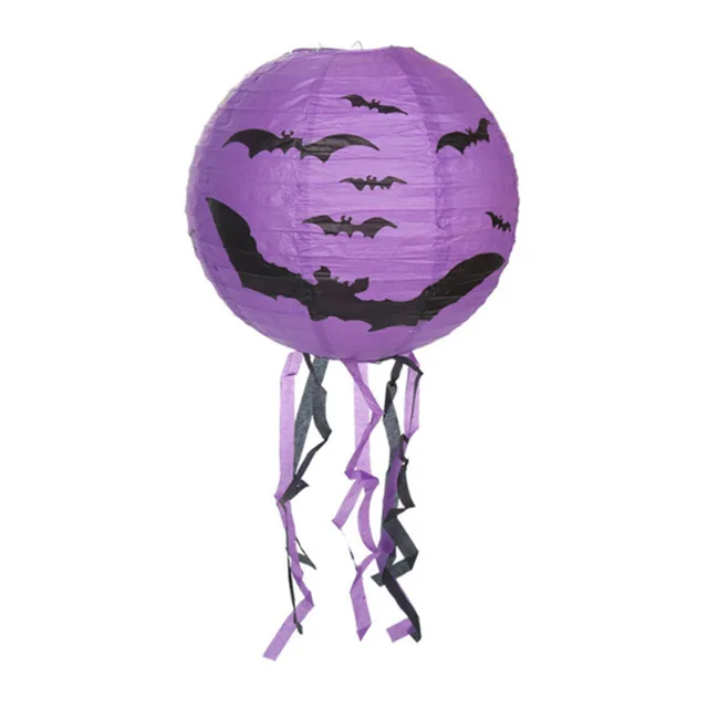 Round Lanterns Halloween Pumpkin Party Decoration Cute Plastic Pumpkin Lantern Decorative Pumpkin Lantern