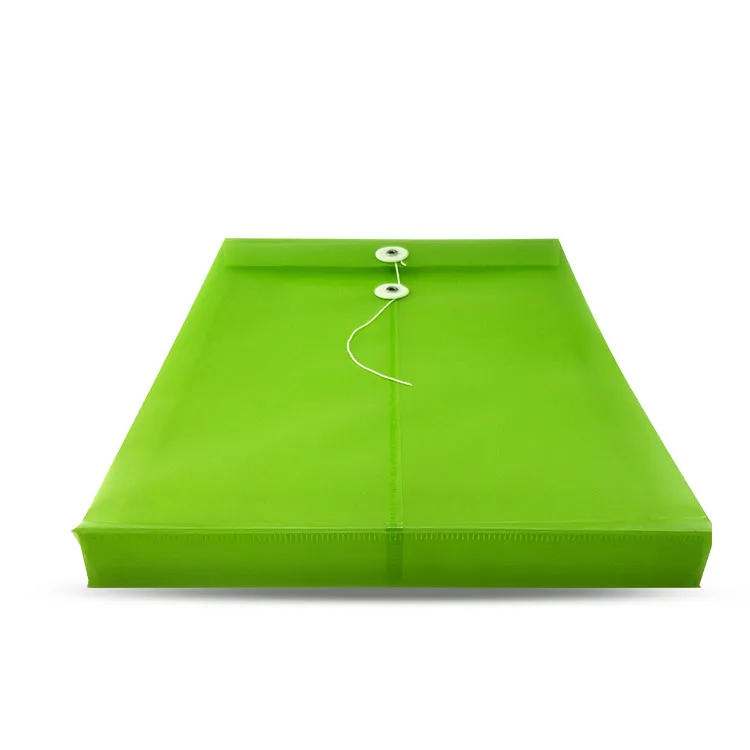 A4 Clear Plastic Paper File Bags Document Folder with String Tie Closure Envelope Case Storage Pouch for Office Supplies