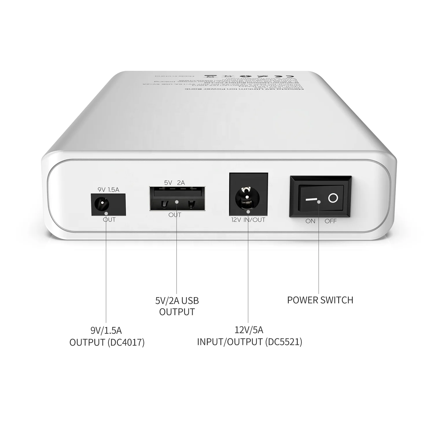 Melasta портативный литий-ионный аккумулятор Power Bank 12V 9V 5.2Ah Тонкий высокой емкости 3-в-1 Powerbank