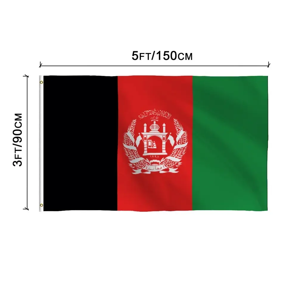 Huiyi Factory Promotional flag Afghanistan 100% Polyester wholesale afghanistan flags from china 90X150 CM