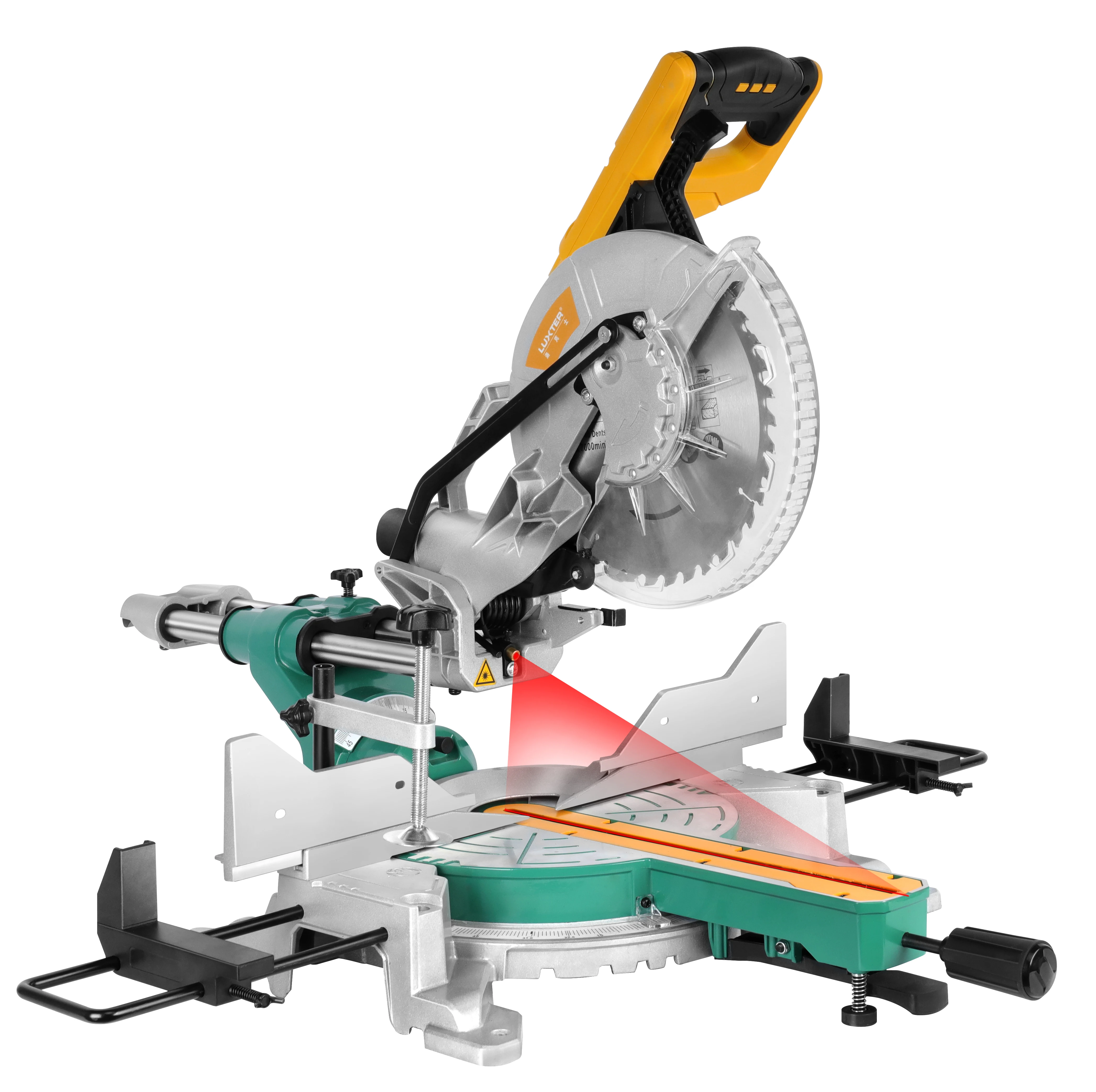 NEW LUXTER 255mm 2000W Double Sliding Miter Saw Woodworking bench top Power Saws