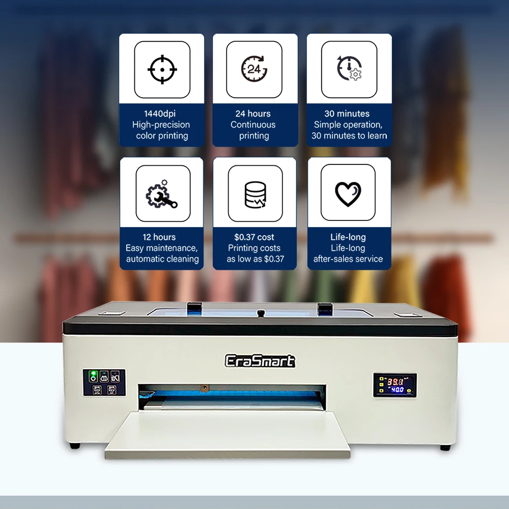 2024 USA Warehouse in CA Hot Selling DTF 1390 Printer T-shirts Printing Machine Send RIP Software