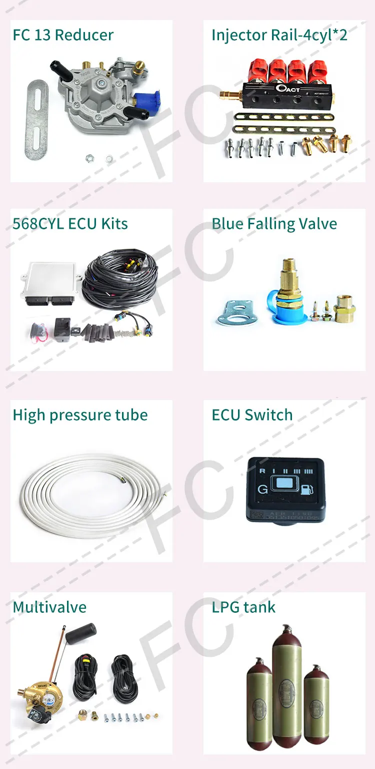 CNG/LPG ECU Kit Programming Device Sequential 8 cylinders cng kit for Sequential Injection System V8 engine dual fuels