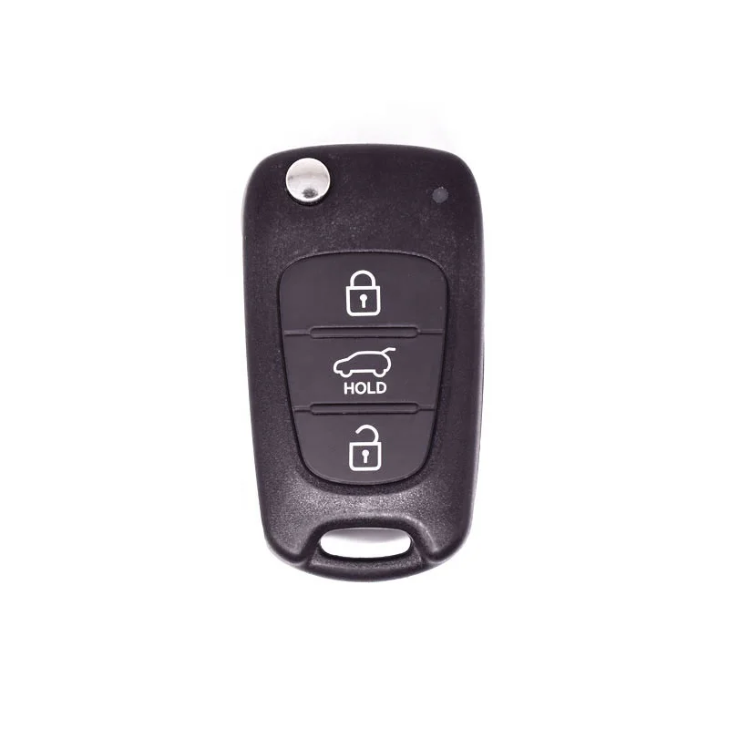 Оригинальный с частотой ASK433MHz 4D60chip 3 кнопки дистанционного флип ключа автомобиля RKE-4A02 подходит для I10 I20 I30