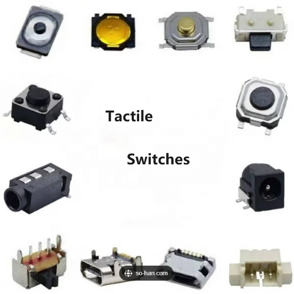 TS-018 Small Side Button M165 Bluetooth Headset Switch 250gf Rectangle Button SPST SMD Tactile Switches