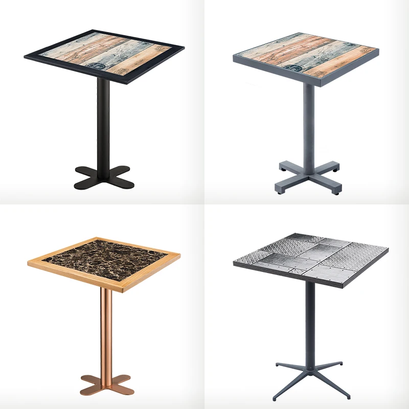 FUSHAN new design ceramic title top with metal leg  and restaurant cafe chairs courtyard garden