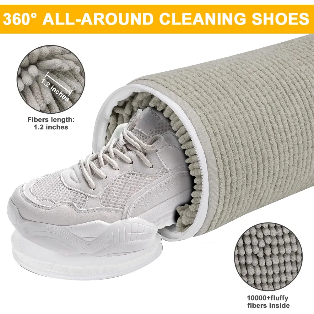 360 Wrap-Around Adjustable Shoe Washing Cleaner Bag Laundry wash Bag for washing machine