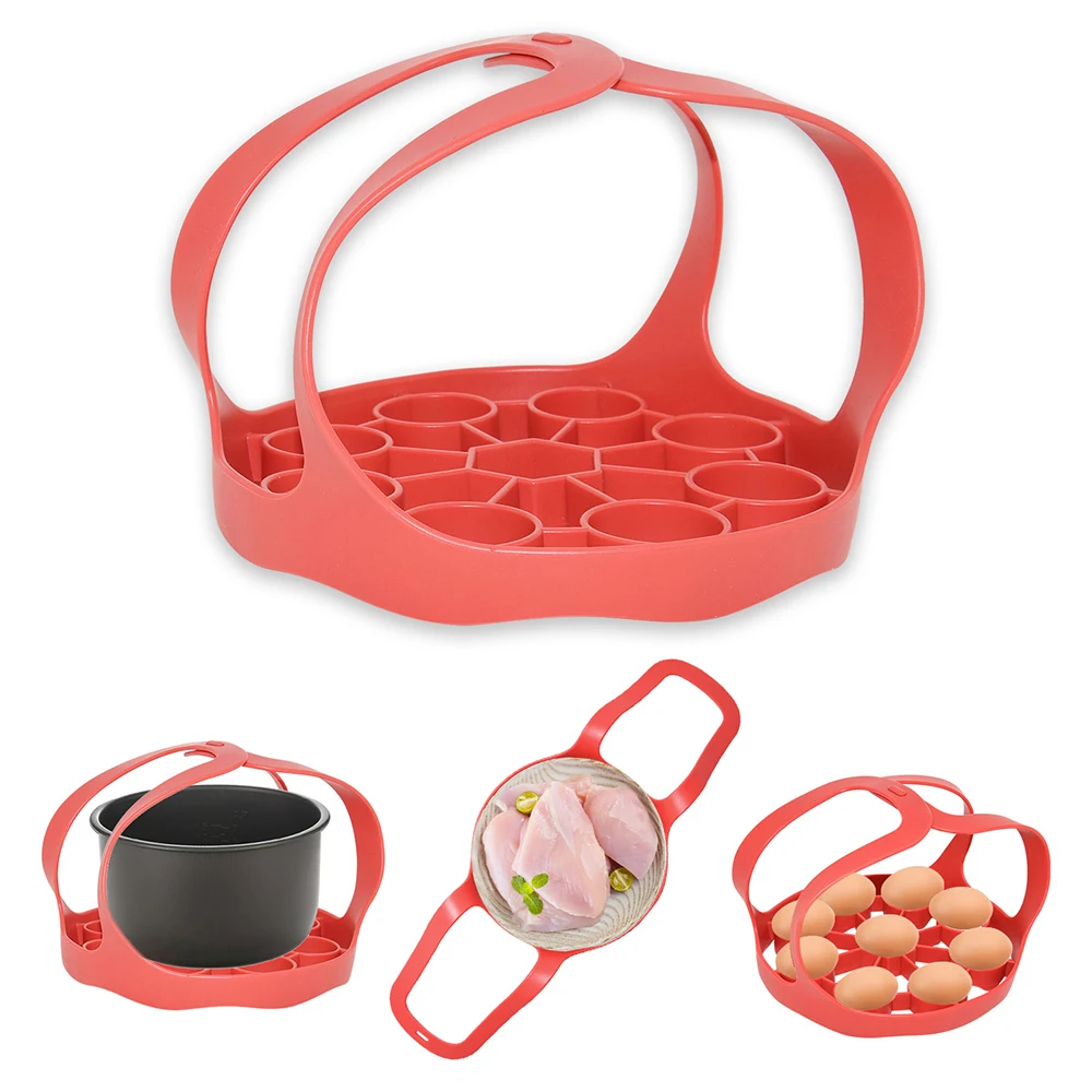 Amazon Hot Selling Pressure Cooker Lifter Anti-scalding Steamer Rack Silicone Bakeware Sling for Pot 6 8