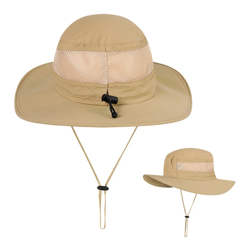 Sun Protection Outdoor Hiking Fishing Gardening Bucket Hats Summer Wide Brim Bucket Hats