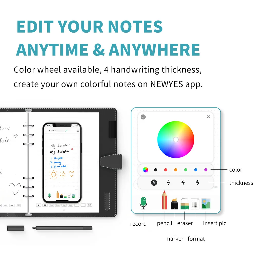 New Erasable Smart Writing Digital Smart Pen Sync Handwriting Real Time Sync Cloud Storage Notepad Notebook