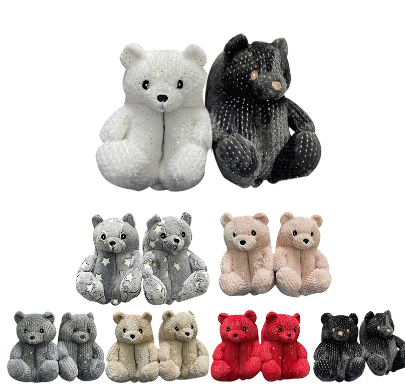  Тапочки teddy bear 2021 Новые поступления женские пушистые