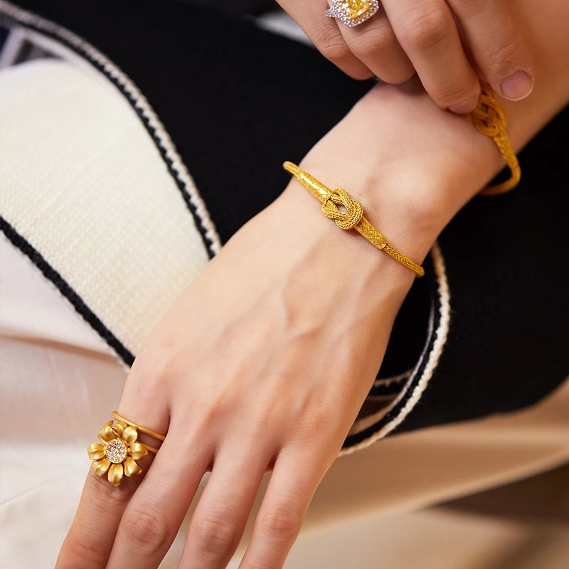 Antique Boho Vintage Gypsy Tribal Indian Oxidized Gold Plated Bracelets Bangle Set Jewelry