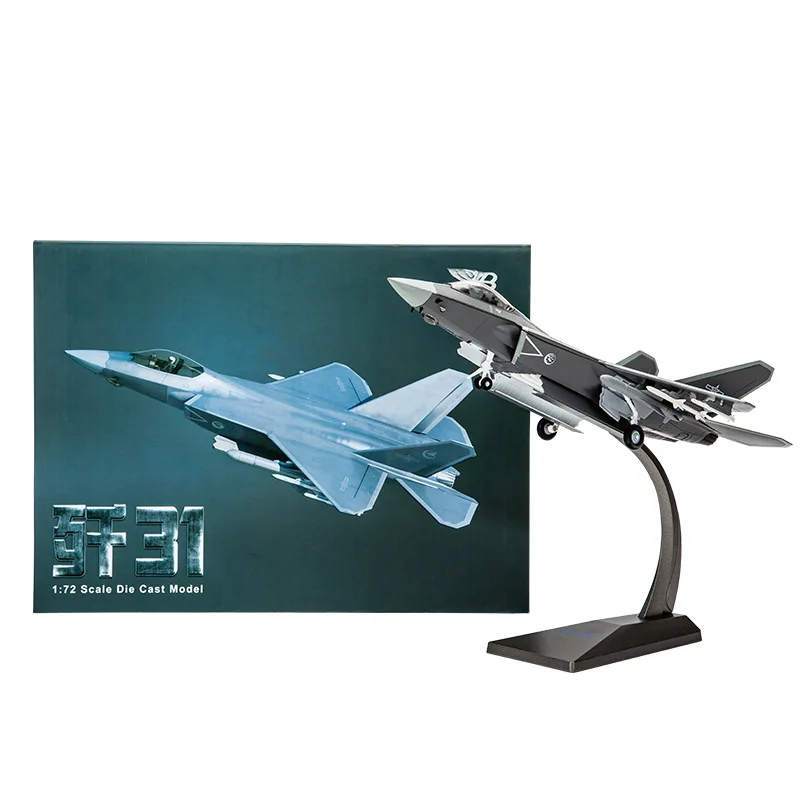 Hot Sale Fighter Diecast Model Alloy Mini Aircraft Toys 1/72 Scale J-31 fighter Jet Models