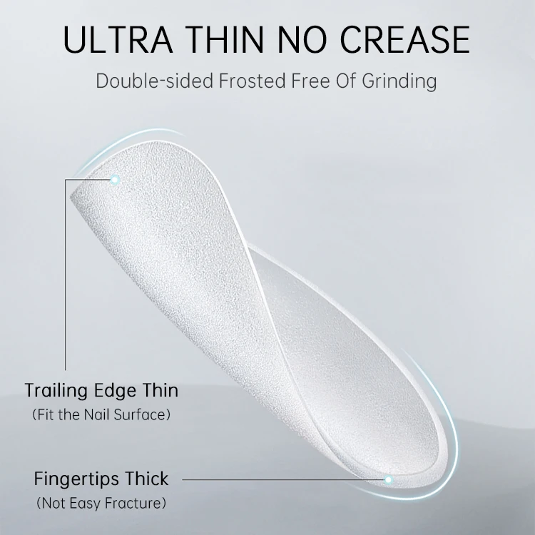 New Full Cover Ultrathin Frosted Nail Tips 240pcs box Extension Tips Coffin Almond Stiletto Short Oval Press On Nails