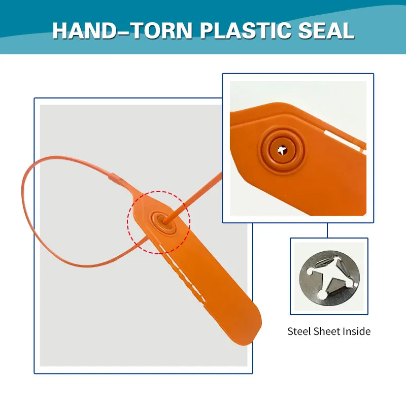 China Factory Customized Printing Logo Security Plastic Seals Numbered Tamper Tags Disposable Safety Plastic Security Seal Tag