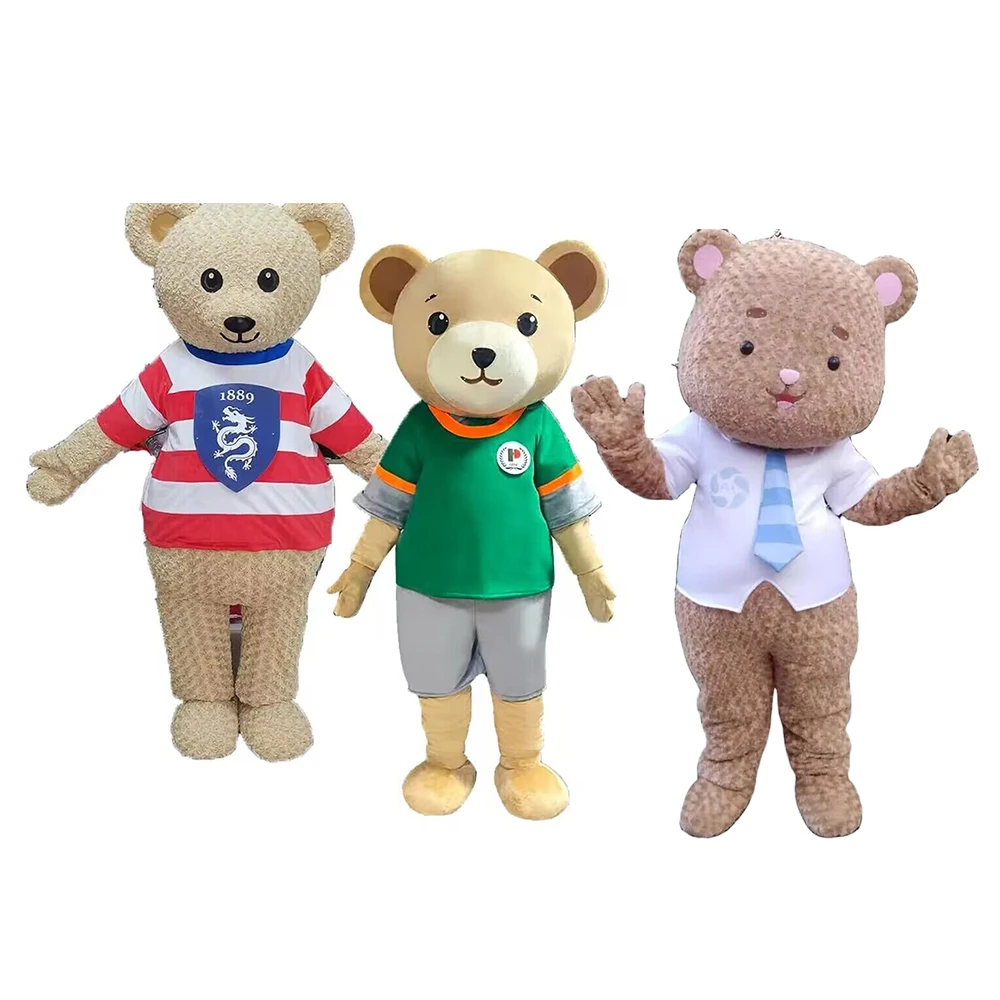 Cute Giant Teddy Bear Mascot Costume For Men Custom Adults Teddy Bear Mascot Costume Yellow Colour