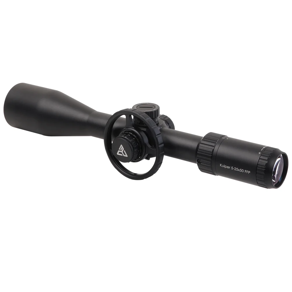 Red Win Kuiper 5-25x50 FFP Hunting Scope Tactical  6 Gears Illuminated 10 Yds Focus 1/10 Adjust Zero Lock