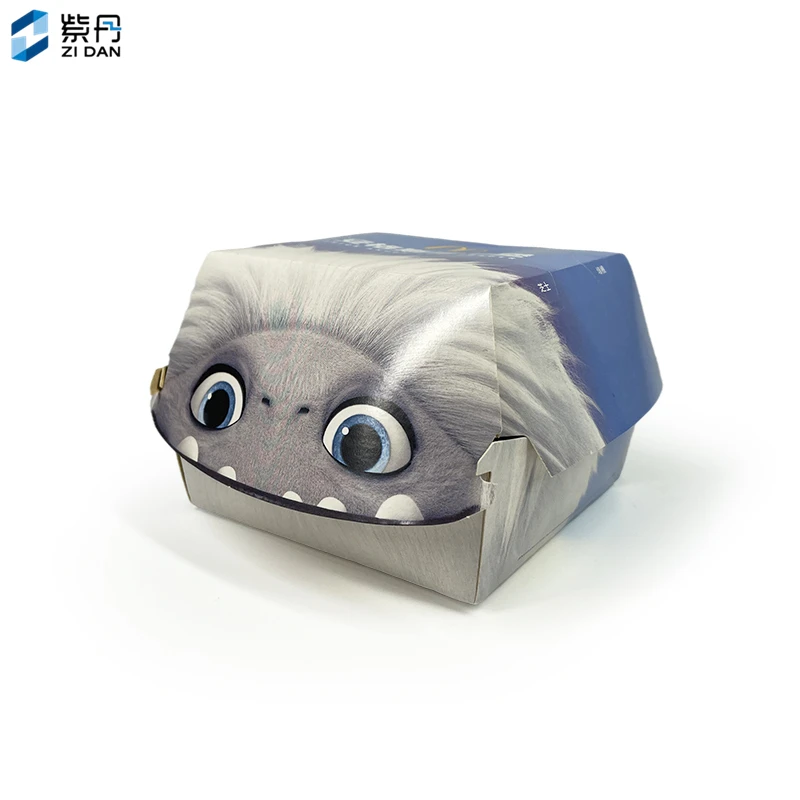 Double Coated Mcdonald Golden Fried Wholesale Catering Black Burger Box Manual