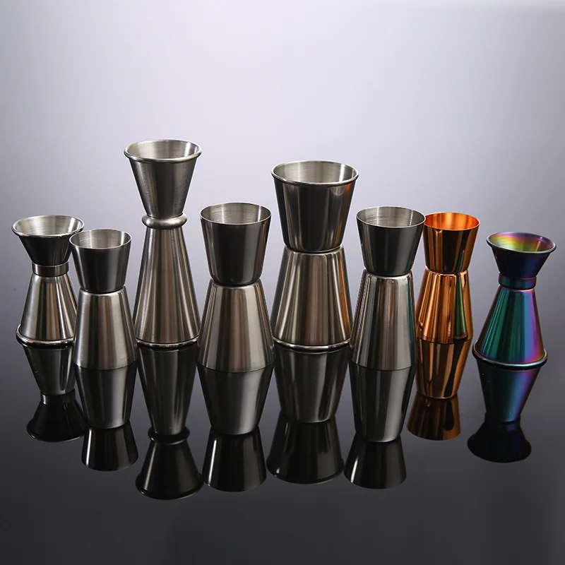 Bar Tools Stainless Steel Measuring Cups Metal Food Contactable Jigger Copper 30/60 ml Cocktail Bar Shot