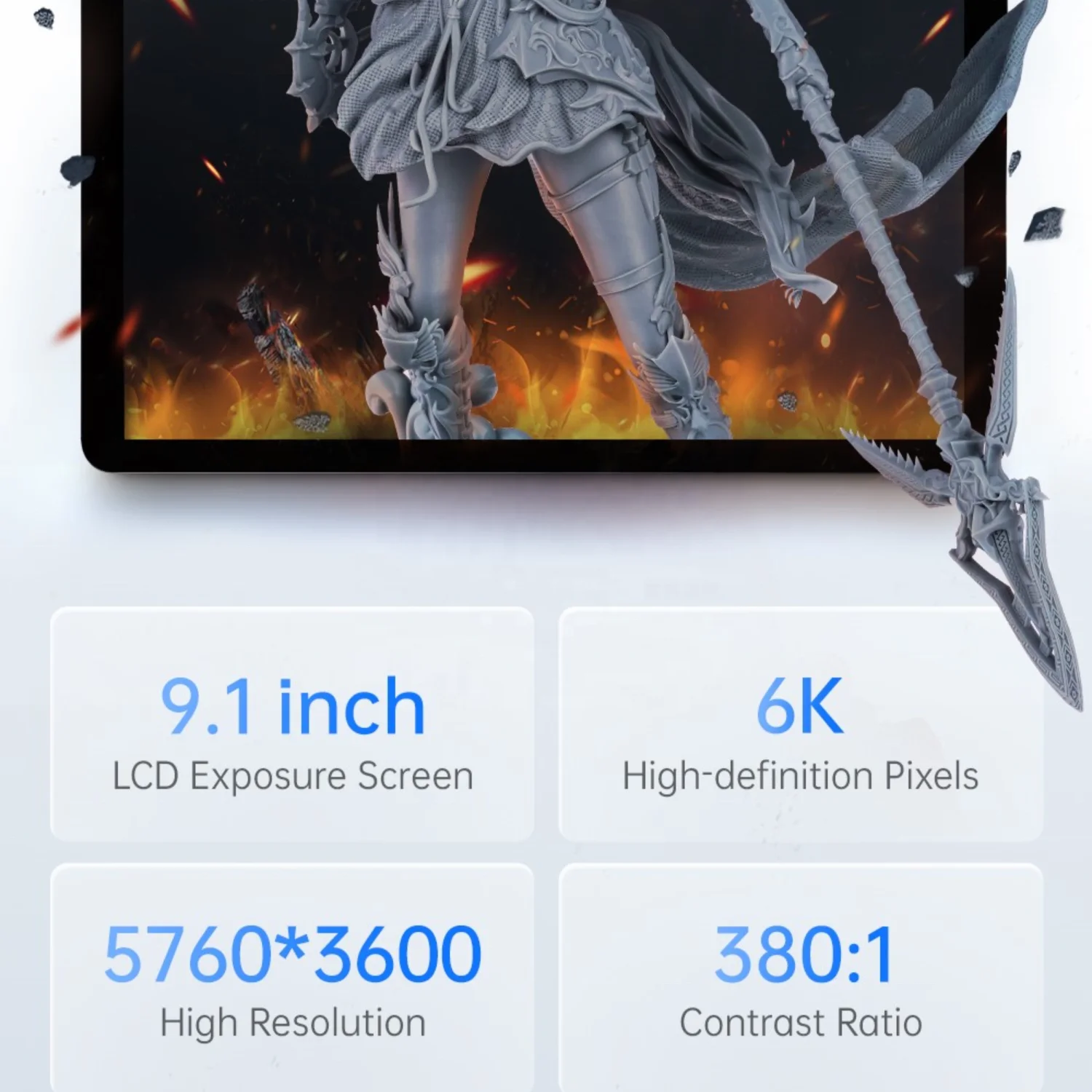 Оптовая продажа 6K фотонный моно X 6KS большой размер печати 200x195x122 мм HD полимерный 3D-принтер с ЖК-дисплеем