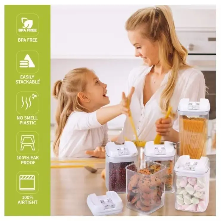 Pantry Organizers 24 Pack Large Airtight Plastic Cereal Container Box Food Storage Containers Sets For Sugar,Flour,Dry Food