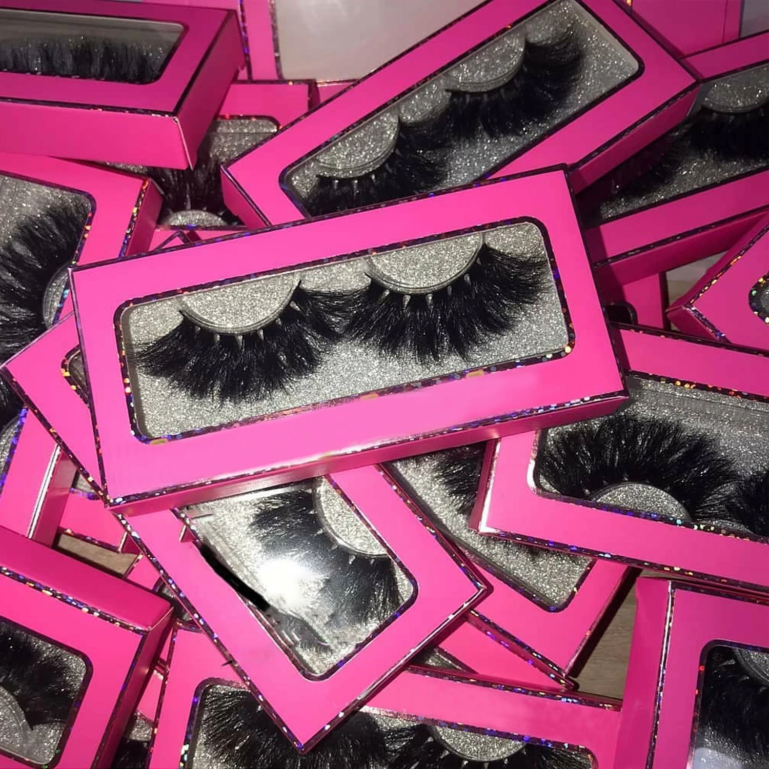 Wholesale 8D Nano Faux Mink Eyelash Custom Label Lashes3d 25mm Mink Eyelashes Cruelty Free Vegan Lashes Silk Mink Eye Lashes