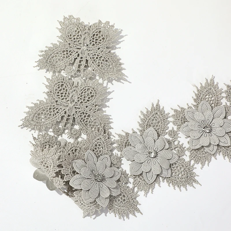 Factory direct sales fashion garment lace New design Spot drill tailorable lace Costume decoration