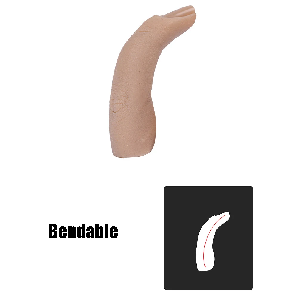 Silicone Practice Hand For Acrylic Nails With Clip Fake Training Finger Model