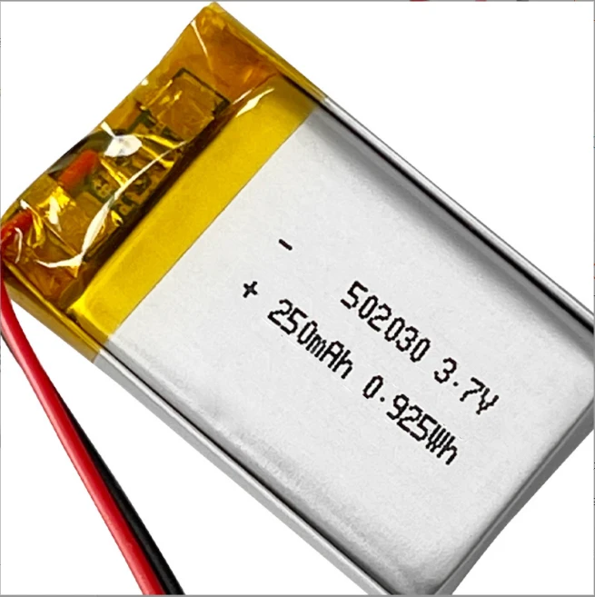 502030  rechargeable li-polymer battery cell 3.7v 250mah lithium polymer batteries