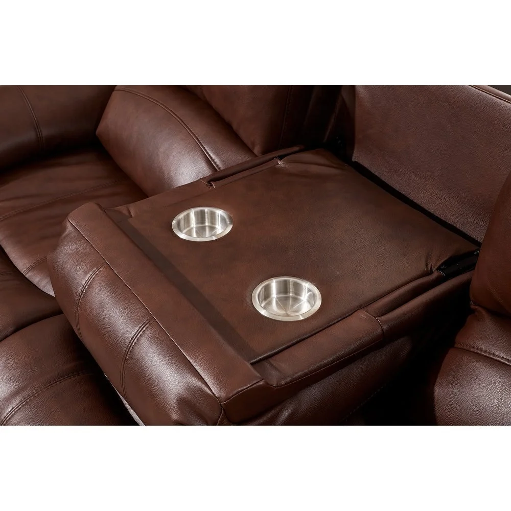 Hot selling modern leather 321 living room furniture recliner sofa match draw table with console