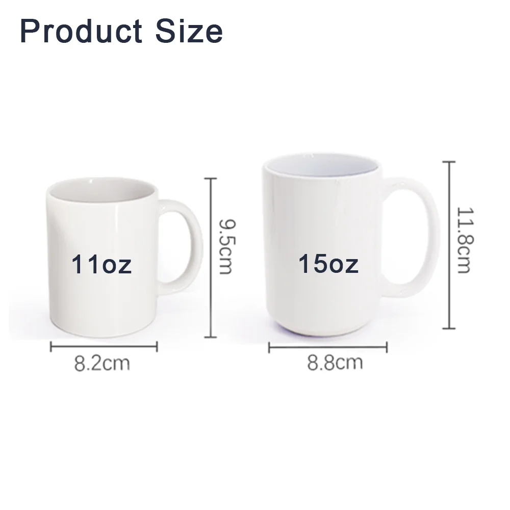 US Warehouse stocked White Sublimation Plain Blank Coffee Mug Sublim Made of Ceramic with Logo Custom